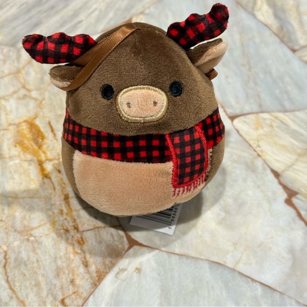 Squishmallows Brown and Red Moose Plush 4 " Inch‎ Squishmallow Alfred Reindeer